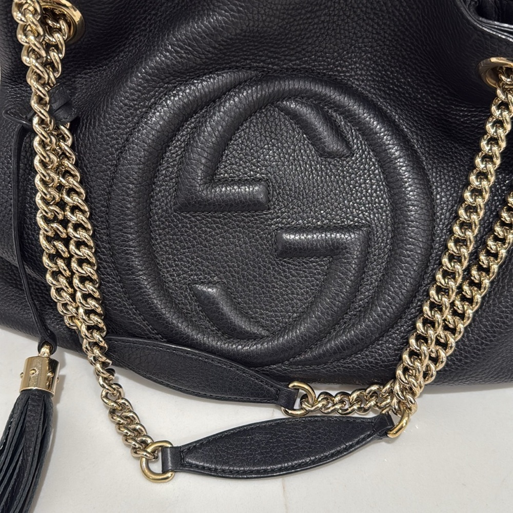 Gucci Black Soho Shoulder Chain Bag - Picture 2 of 12